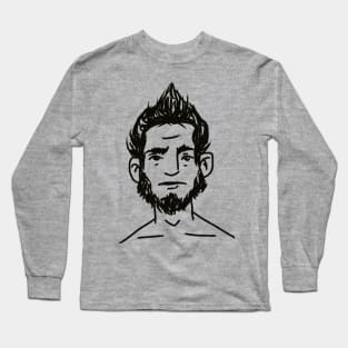 cute young man. sketch portrait Long Sleeve T-Shirt